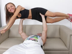 18, バック, 黒人, 異人種間, 自然山雀, ガリガリ, ティーン, オッパイの