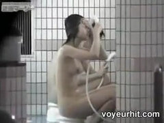 Bathroom, Brunette, Chinese, Naked, Spy, Teen, Tits