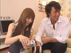 デカパイ, フェラチオ, 顔射, フェティッシュ, 手コキする, 日本人, 三人, のぞき