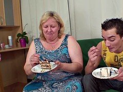 Wife sees huge mother in law rides his cock