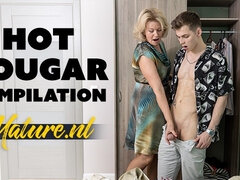 Sucer une bite, Britannique, Compilation, En levrette, Hard, Mature, Rousse roux, Jarretelles