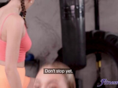 Blonde, Brunette brune, Lesbienne, Léchez, Piercing, Chatte, Adolescente, Nénés