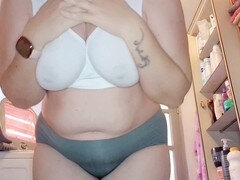 Bad, Windel, Furzen, Behaart, Italienisch, Muschi, Dusche, Tätowierung