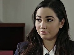 milf teacher brandi love licked by lez student in office