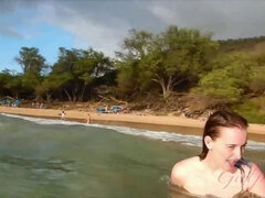 Plage, Doigter, Hd, Nue, De plein air, Pisser, Pov, Nénés