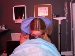 Grosser arsch, Blondine, Blasen, Hardcore, Hd, Krankenschwester, Pov, Rotschopf