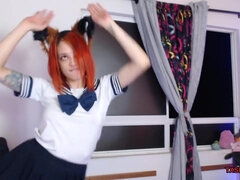 Foxy school girl without bra and panties Webcam