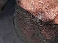 Cumshot, Feet, Foot fetish, Masturbation, Pantyhose