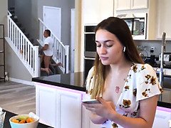 Stud getting fucked by her girlfriends hot busty mom