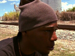 Real straight ebony agrees to going with white dude