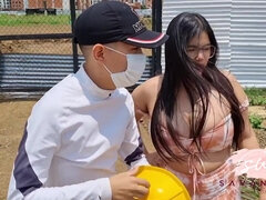 デカパイ, 茶髪の, 巨乳な, 自然山雀, オッパイの