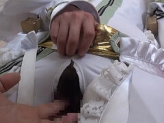 Gros seins, Mariée, Plantureuse, Fétiche, Japonaise, Masturbation, Gicler, Nénés