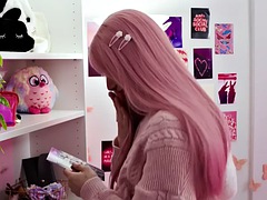 素人, フェラチオ, 女装男装, フェティッシュ, ゲイ, 魅力的, ガリガリ, スカートのぞき