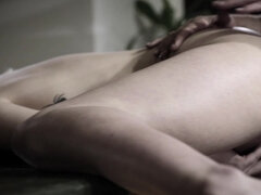 Giselle Palmer gets her pussy pounded standing in the kitchen