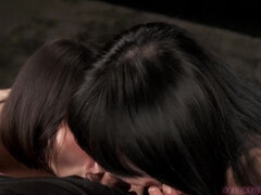 POV threesome blowjob by two young sexy Asians - Japanese