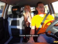 Amateur, Blonde, Car, Czech, Kissing, Natural tits, Outdoor, Pov