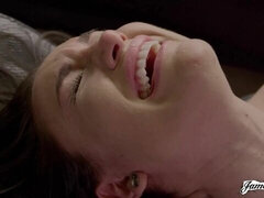 お尻, 茶髪の, 女, 指いじり, なめる, 自然山雀, オーガズム, ガリガリ