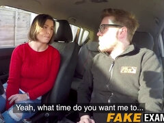 Grosser schwanz, Grosse titten, Britisch, Auto, Prüfung, Hd, Natürlich, Student