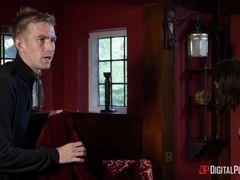 Grosse titten, Braunhaarige, Paar, Aufs gesicht abspritzen, Fingern, Piercing, Muschi, Tätowierung