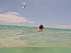 Plage, Exhib, Nue, Public, Séduite, Softcore, Sous marin, Voyeur