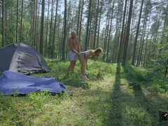 Outdoorsy Couple  s Blowjob and Cockride