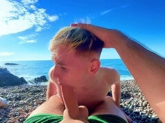 Anaal, Strand, Grote lul, Brutaal, Daddy, Lul, Nudist, Orgasme