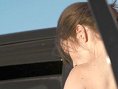 茶髪の, アウトドア, 公共