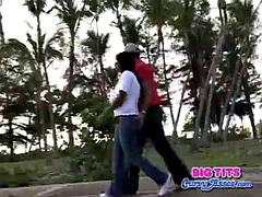 デカパイ, フェラチオ, 巨乳な, ラティーナ, オッパイの