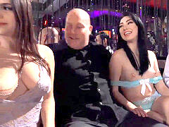 physician pounds two strippers in a stripclub and his nurse