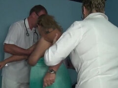 Grote kont, Blond, Arts, Hd, Ouderwets, Kousen, Taboe, Trio