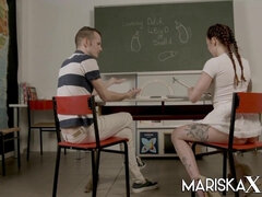 お尻, デカ尻, デカチン, 大学生, ピグテール, 現実, タトゥー, 三人