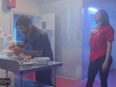 Competitive hot baker Alyx Star has a insatiable appetite - Brunette as big ass cowgirl