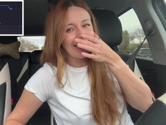 Leie, Auto, Frau, Fetisch, Spassig, Orgasmus, Öffentlich, Titten