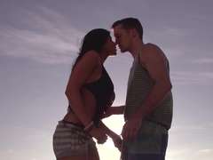 Strand, Freund, Schwanz, Hardcore, Pornostars