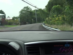 彼女, オーガズム, アウトドア, 小柄, ハメ撮り, 公共, オマンコ, ガリガリ