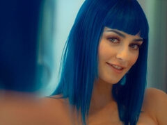 浴室, エロティック, 下着, オナニー, 一人, ストッキング, ティーン, オッパイの