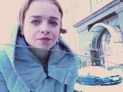 Blonde, Mignonne, Queue, Argent, Pov, Réalité, Russe, Adolescente