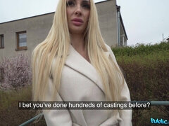 Busty Blonde Tourist Fucked In Warehouse - POV public hardcore
