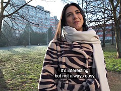 Tussi, Schönheit, Grosser schwanz, Blasen, Braunhaarige, Spermaladung, Pov, Student