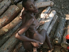 黒人, バック, 黒人, 手コキする, 異人種間, 淫乱熟女, アウトドア, ペニス