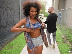 Amateur, Verga grande, Mamada, Estilo perrito, Al aire libre, Flaco, Adolescente, Tetas