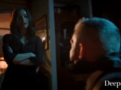 Большой член, Минет, Бондаж, Парочка, Глубокая глотка, Доминирование, Бритые, Чулки