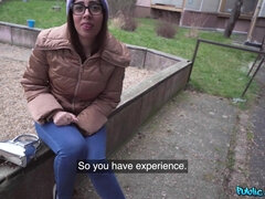 Blasen, Braunhaarige, Schwanz, Dildo, Latina, Im freien, Pov