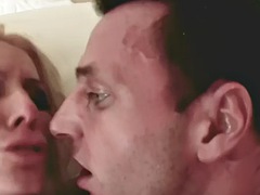 Busty MILF DTF in high heel boots gets licked and fucked