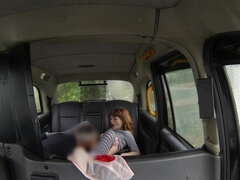 デカパイ, フェラチオ, 車, バック, 顔射, Hd, オマンコ, 赤毛