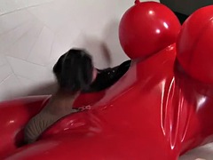 Babes, Brunette, Latex, Masturbation, Shemale