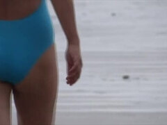 Strand, Grosser schwanz, Bikini, Erotisch, Behaart, Latina, Masturbation, Muschi
