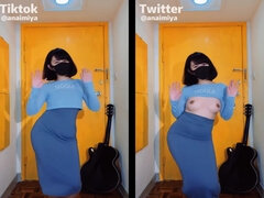 Asiatisch, Grosser arsch, Süss, Strumpfhose, Piercing, Muschi, Solo, Spielzeuge