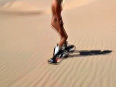 Badass hotties full frontal sandboarding