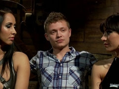 緊縛, ボンデージ, 顔面騎乗, フェムドム, 指いじり, オマンコ, ラフ, 奴隷